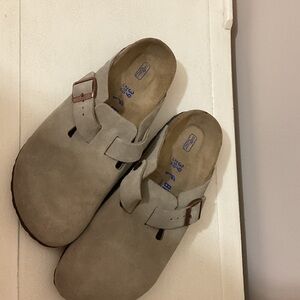 Birkenstock Beige Mules with Strap